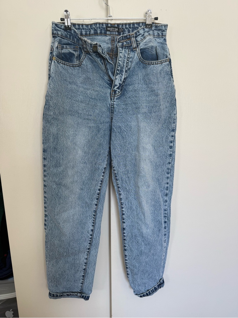 Nasty Gal Vintage Wash Boyfriend Jeans - Light Blue
